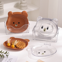 Small Bear Spit Bone Dish Home Food Grade Suit New Snack Dish Superior Fruit Pan Cute Table Litter Slag Pan