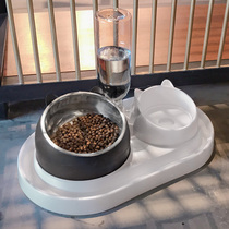 Cat bowl dog bowl anti-tipping cat bowl pet drinking bowl dog food bowl food bowl cat food double bowl dog bowl supplies