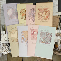 10 IHE creative greeting cards hollow carving Pearl blessing card birthday card greeting card thank you card
