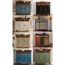 European and American rural pastoral simple fashion retro shutters shoe Cabinet sideboard porch cabinet factory direct sales