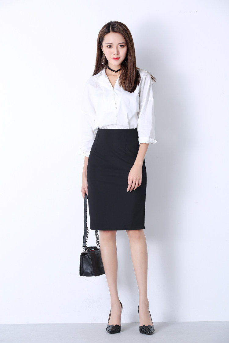 黑色ol职业西裙一步裙新款包裙女半身裙正装包臀裙西装短裙中长款