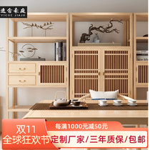 New Chinese style solid wood desk and chair simple writing desk log color tea table Chinese style study calligraphy and painting table model room furniture