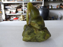 Antique Collection Boutique Old Xiu Rock Jade Pendulum