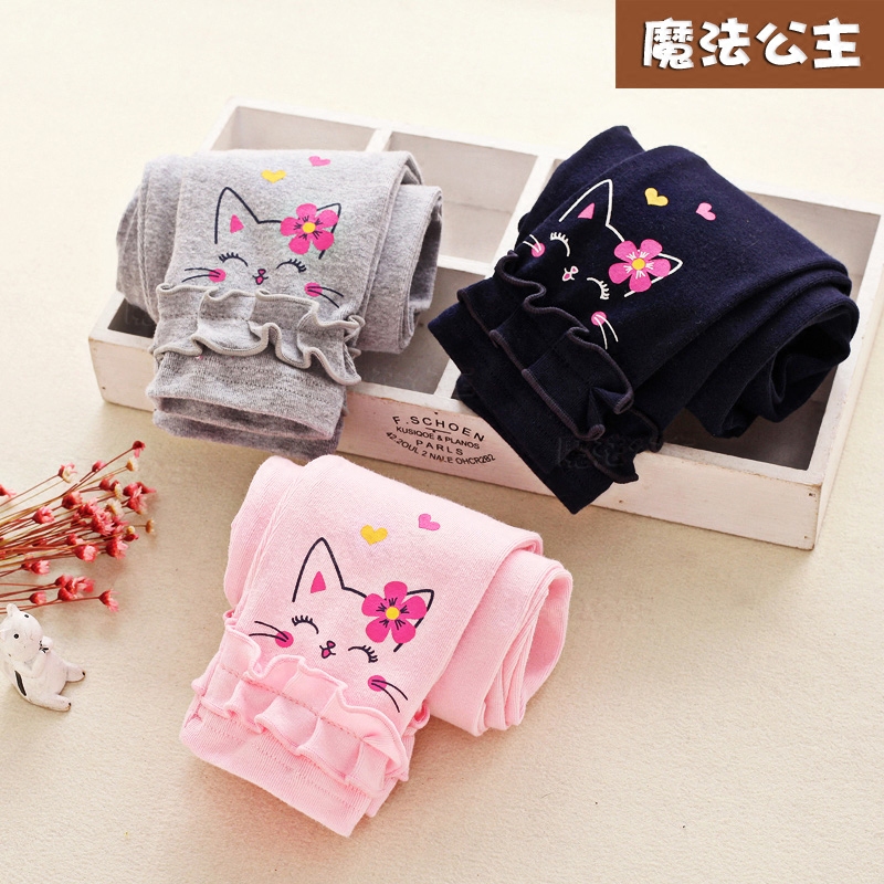 Girls' underwear spring and autumn Korean version of the children's trousers in the big children's all-match girls' pants baby leggings pure cotton