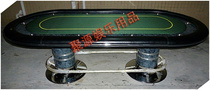 Boutique Texas Poker Table Macau Silver Shield Classic Version 10 Cup Multiperson with high speed printed tableclob