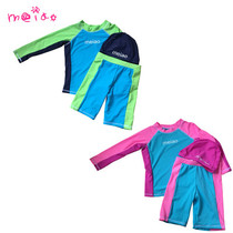 US and Australia Childrens split swimsuit Long sleeve sunscreen swimsuit Quick-drying surf swimsuit Hot spring swimsuit