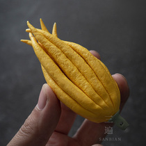 Jingdezhen simulation Buddha hand melon ceramic Kung Fu tea pet ornaments Fine tea accessories Literary tea ceremony Tea tray personality