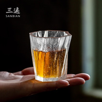 Japanese frozen roasted glass cup master cup Plum Qi with the same small tea fair cup Master Kung Fu tea cup white wine