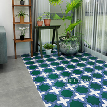 Dark green Nordic tiles Floor tiles Non-slip Moroccan retro accommodation tiles Restaurant Bathroom kitchen