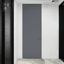 Flat outside and inside open minimalist frameless door interior door invisible borderless aluminum wood door solid wood door bedroom narrow frame door through ceiling door