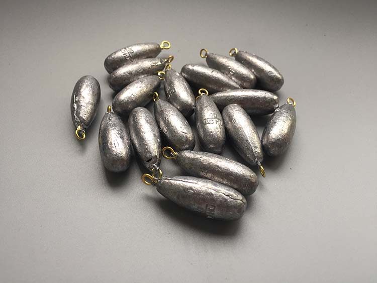 钓鱼用品海钓海竿抛竿铅坠钓鱼铅坠海竿串钩水滴型铅坠通心铅坠皮_双