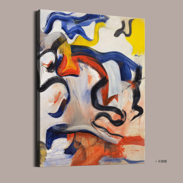 抽象大师de kooning德库宁大尺寸艺术前卫公司办公室巨幅装饰画