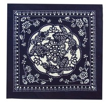 Guizhou Miao handmade batik painting active print square towel restaurant computer notebook dust cover inn decorative painting