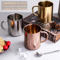 ins Nordic double-layer anti-coffee cup hot water cup Retro creative personality mug drinking water fashion tea cup