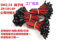 SM2 54MM terminal wire male and female air plug connector 2p 3p 4p plug LED 2p power sub wiring