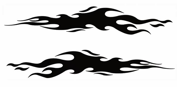 汽车贴纸个性装饰火焰车贴保险杠贴遮挡划痕贴花后视镜机盖包邮