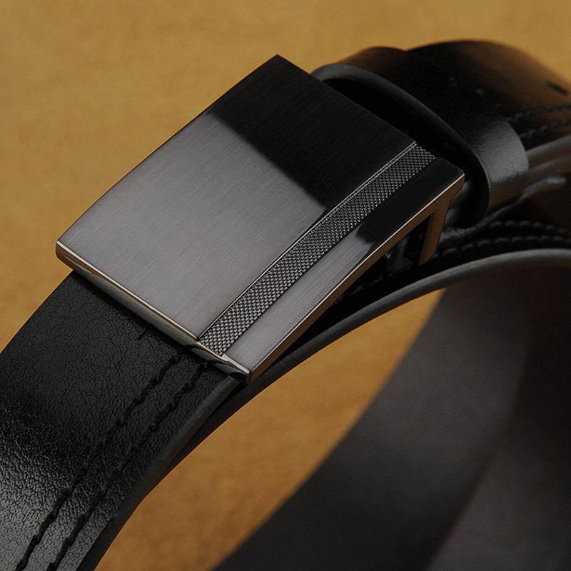 dule新款真皮牛皮 平滑扣皮带腰带 时尚韩版潮版男女腰带3.0cm