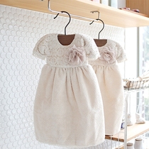 Zero-price beige hollow pattern three-dimensional flower wipe jumpsuit kitchen towel