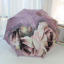 Japan CK Parasol Female sunscreen UV protection three folding rain dual use vinyl parasol upf50