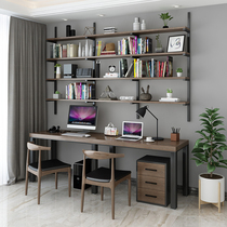 Pure solid wood computer desk punching minimalist with drawer desktop computer desk bedroom small family type trio lengthened desk