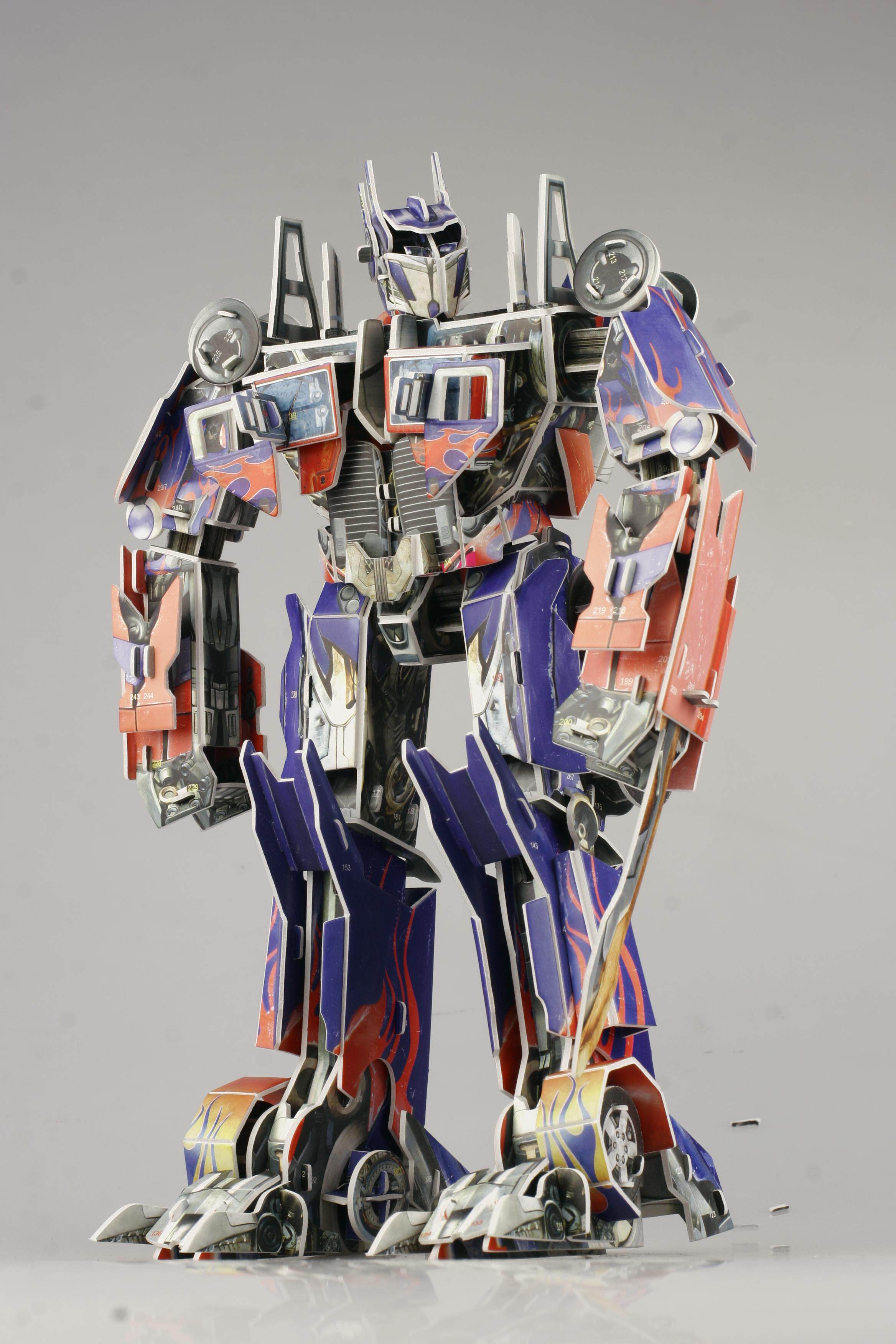 正版 变形金刚炫酷立体益智拼图 擎天柱电影版 儿童益智手工书籍