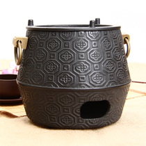 Cast iron charcoal stove Japanese iron pot air stove tea ceremony decoration boiled water iron stove Retro alcohol stove tea heating tea stove