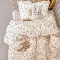 Baby double layer cotton yarn Spring autumn and winter quilted by newborn baby by core Childrens single dormitory Kindergarten Nap Quilt