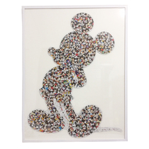 Solid wood puzzle frame Mickey Mouse heterosexual puzzle picture frame Metal aluminum alloy photo frame 945 pieces non-regular Mickey