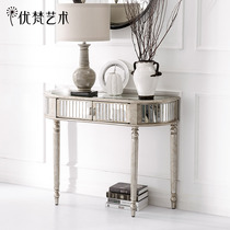 Youfan art painted American entry door entrance cabinet Small apartment living room corridor storage table end view table X12