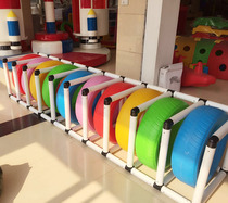 Tire shelf kindergarten sensory system toy plastic plastic plastic rolling ring drill for children variable rolling ring color multi-purpose roll