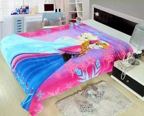 Ice princess blanket Single student dormitory blanket Cartoon kindergarten cover blanket Summer thin coral velvet blanket