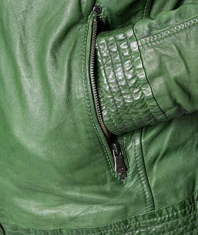 德国代购 milestone 男士皮夹克 可脱卸连帽门襟 真羊皮皮衣 休闲