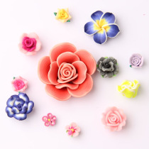 Soft pottery diy handmade accessories Mobile phone beauty accessories small soft pottery flower children painting accessories soft pottery
