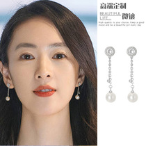 Thirty is only the same earrings Gu Jia Tong Yao temperament pearl stud earring earrings female star 2020 new model