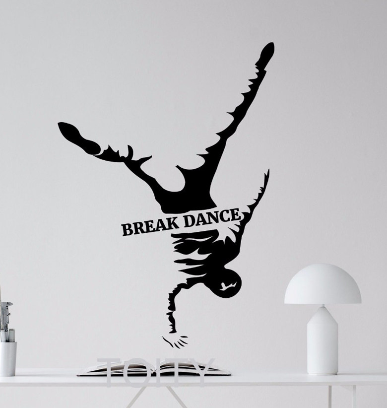 break dance霹雳舞贴纸街舞特写贴画青少年卧室墙贴宿舍装饰画