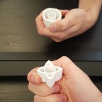 3D printing concentric circles and diamond mirror images are opposite to visual illusion teaching ornaments model