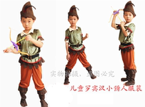New Childrens Stage Show Halloween Costume Hunter Dwarf Performance Costume Robin Hood Costume