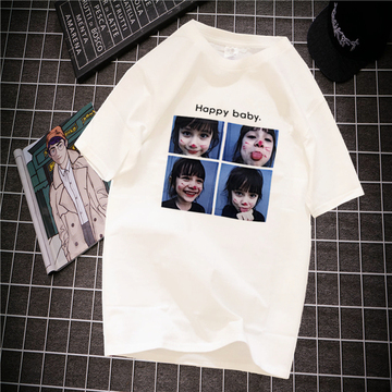 可爱女孩短袖t恤女夏季新款韩范白色韩版学生百搭ins半袖上衣服装 可爱女孩短袖t恤女夏季新款韩范白色韩版学生百搭ins半袖上衣服装