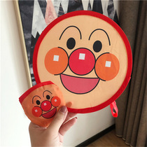 ~ bread little superman fan cute folding fan flying saucer round fan comes with storage for adults and children