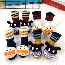 Can ~ cute cartoon stereo doll baby socks cotton spring and autumn baby loose newborn socks