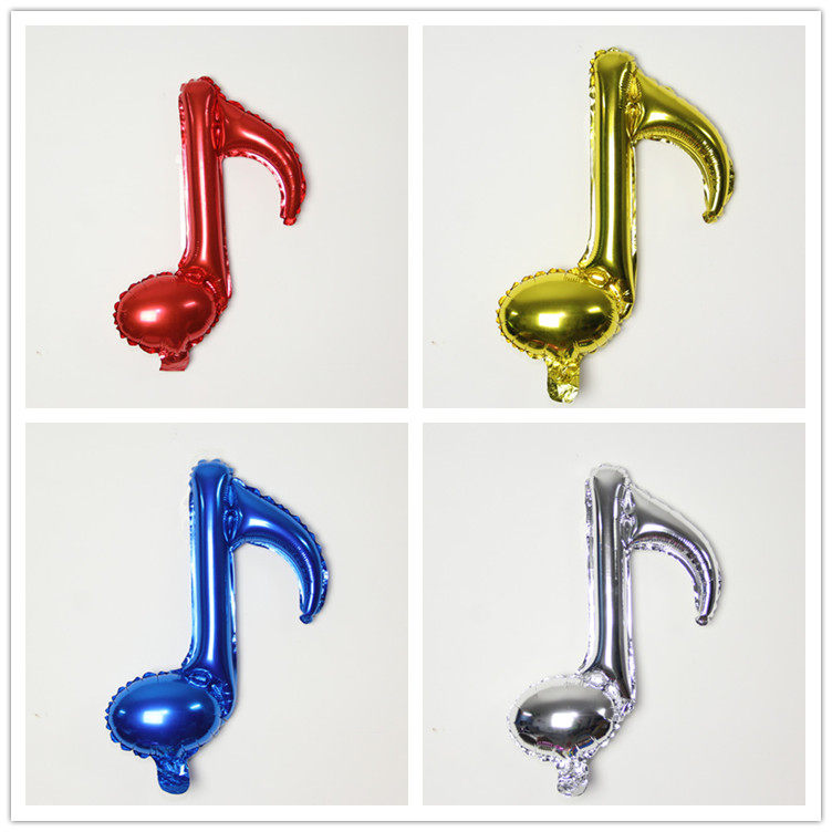 单音符双音符音乐造型铝膜气球音乐会婚庆婚礼派对装饰气球
