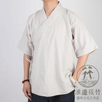 Huai side Shinochu (tailored) for boys cash hanfu collar half-arm short hit home short sleeve summer loaded with Han elements