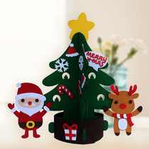 Christmas decorated deer DIY material shining little Christmas tree tabletop for childrens hand Christmas present