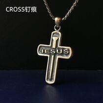Cross pendant tide men all simple sterling silver jewelry necklace original design personality retro holiday gift