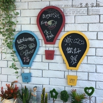 American retro cafe bar wall creative hot air balloon blackboard wall Wall Wall decoration wall decoration
