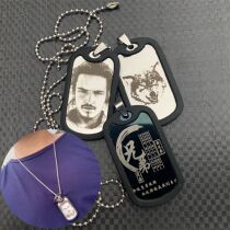 Pure titanium steel military brand custom lettering trendy men and women hiphop pendant hip-hop necklace Net red accessories Couple gifts