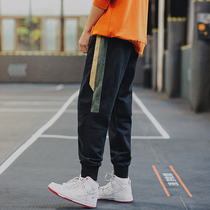 Tide brand Haren pants mens summer thin loose ankle-length pants Super fire wild wild ins trend sports leisure trousers