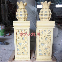 Synthetic sandstone pier mount piece of glass steel sculpture customized copper garden landscape creative decoration parts outdoor carvings