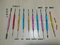 Dental technician Color handle carving knife Wax carving knife Wax knife Porcelain knife Back cutter Pile porcelain knife