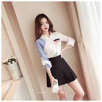 Spring and Autumn French retro Hong Kong flavor light mature long sleeve white shirt female niche top slim design shirt